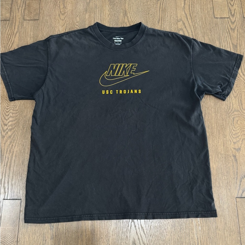 Nike USC Trojans T Shirt XL Loose Fit Black Gold College Football Tee